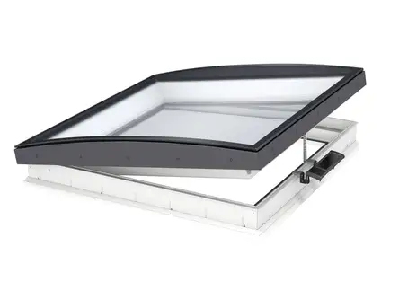 Základňa skleneného svetlíku so solárnym napájaním CVU, sklenená zaoblená horná časť ISU 1093